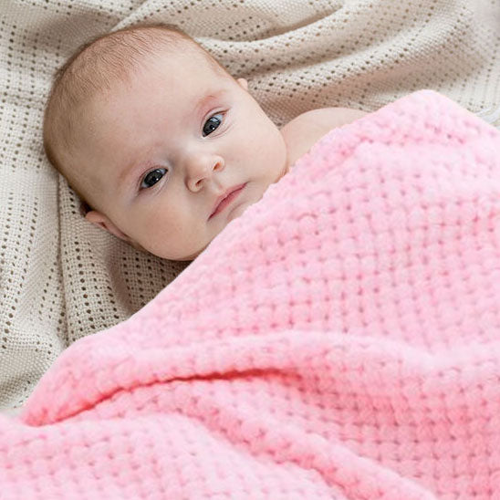 Couverture bébé rose ultra-douce et chaude
