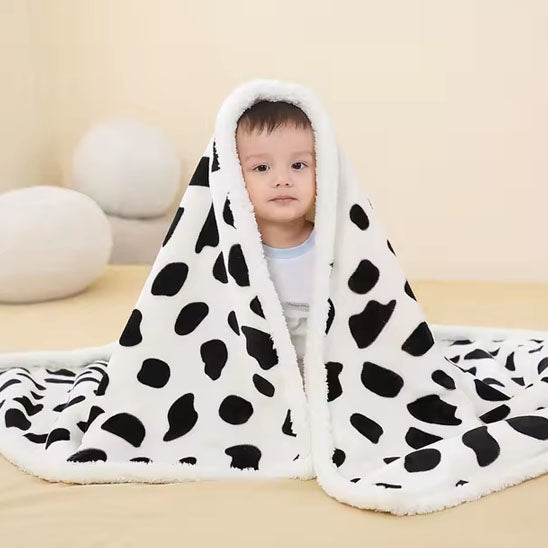 Polaire couverture bébé à motifs ludiques pour éveil bébé