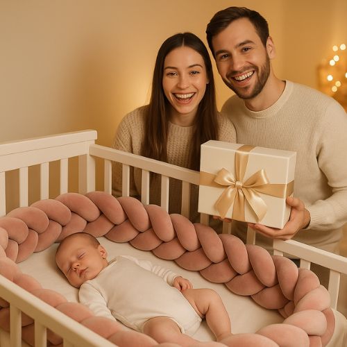 Tresse de lit bebe élégante comme cadeau de naissance 