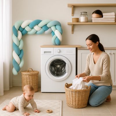 TRESSE DE LIT BÉBÉ |     AZUR BLEU™