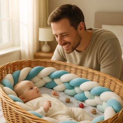 TRESSE DE LIT BÉBÉ |     AZUR BLEU™