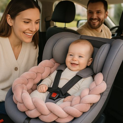 Tresse de lit bebe douce utilisée dans le siège auto