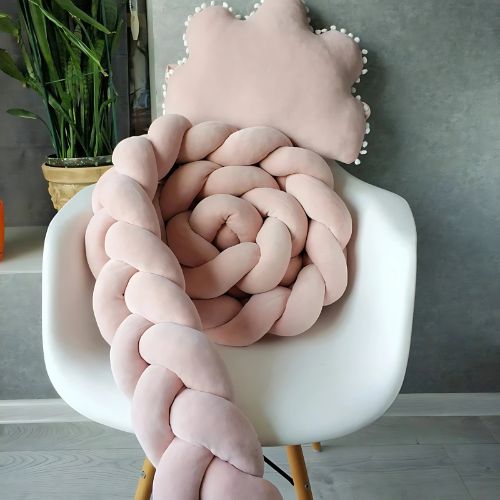 Tresse de lit bébé rose gold avec une belle couleur douce et élégante