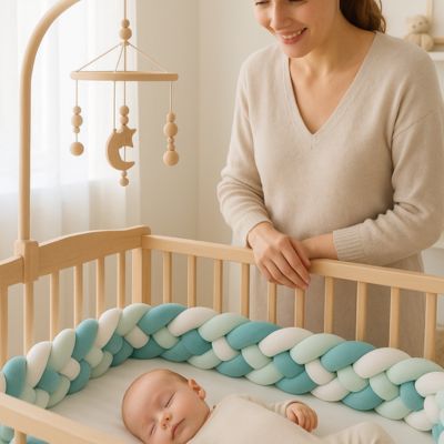 TRESSE DE LIT BÉBÉ |     AZUR BLEU™