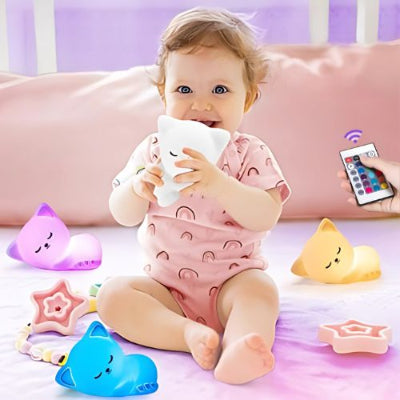 Veilleuse bébé télécommandée avec plusieurs colorie disponible